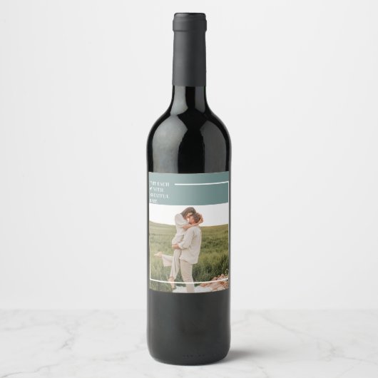 フォトグモダンリーンファミリーラブギフト ワインラベル (正面)