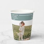 フォトグモダンリーンファミリーラブギフト 紙コップ (裏面)