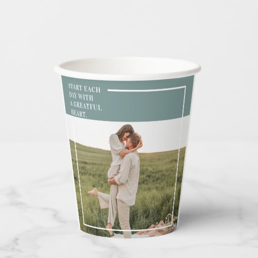 フォトグモダンリーンファミリーラブギフト 紙コップ (正面)