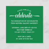 フォトグモダンリーン卒業パーティー エンクロージャーカード (裏面)