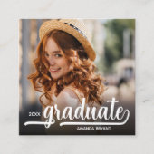 フォトグモダンリーン卒業パーティー エンクロージャーカード (正面)