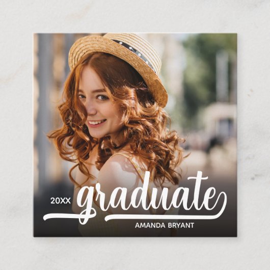 フォトグモダンリーン卒業パーティー エンクロージャーカード (正面)