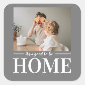 フォトグモダンレイ家の引用文ギフトになるのが良い スクエアシール (正面)