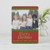 フォトグユニークリーンレッドクリスマスカードの追加 シーズンカード (スタンド正面)