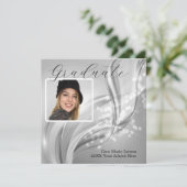 フォトグラジュアリーシルバーメタリック招待状 招待状 (スタンド正面)