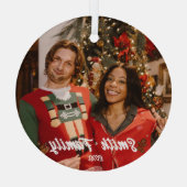 フォトグラスオーナメント – 独自のデザインの作成 ガラスオーナメント (裏面)