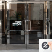 フォトグラファモダンーカメラミニマリスト水彩  ウィンドウサイン (オフィスドア)