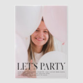 フォトグラファンシーード招待状 | レッツパーティー ベラム紙招待状 (正面)