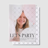 フォトグラファンシーード招待状 | レッツパーティー ベラム紙招待状 (オフセット (招待状))