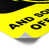 フォトグラファーおもしろいのサインを撮る ポスター (角)