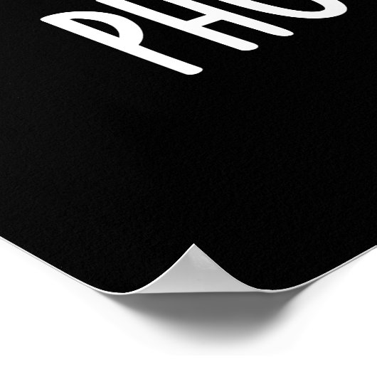 フォトグラファーおもしろいキャットフォトグラファーPun Dark BG ポスター (角)