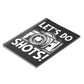 フォトグラファーおもしろいユーモアカメラ中毒 ノートブック (左側)