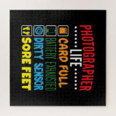 フォトグラファーおもしろいライフのチェックリスト ジグソーパズル (横)