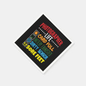 フォトグラファーおもしろいライフのチェックリスト スタンダードカクテルナプキン (角)