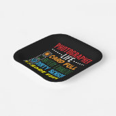 フォトグラファーおもしろいライフのチェックリスト ペーパープレート (傾斜あり)