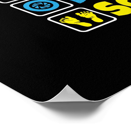 フォトグラファーおもしろいライフのチェックリスト ポスター (角)