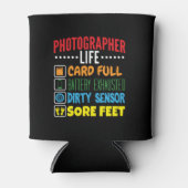 フォトグラファーおもしろいライフのチェックリスト 缶クーラー (正面)