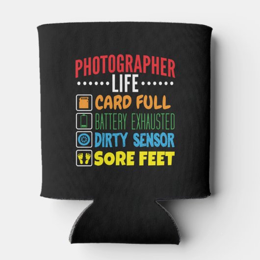 フォトグラファーおもしろいライフのチェックリスト 缶クーラー (裏面)