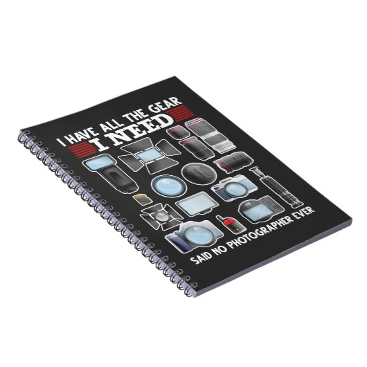 フォトグラファーおもしろい機器ユーモアのカメラ愛好家 ノートブック (右側)