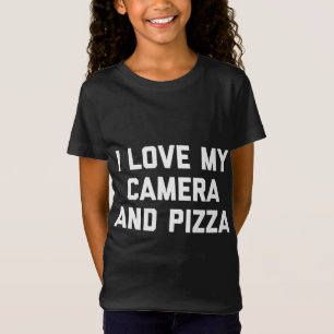 フォトグラファーおもしろいI Love My Camera And Pizza Tシャツ
