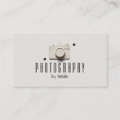 フォトグラファーかわいい紙カメラミニマリスト 名刺 (正面)