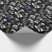 フォトグラファーがキャプチャしたヴィンテージカメラの形式 ラッピングペーパー (角)