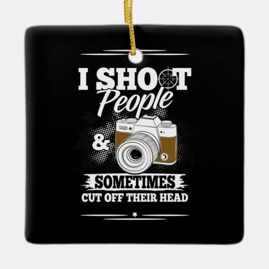 フォトグラファーが毎日人を連れて行く セラミックオーナメント (正面)