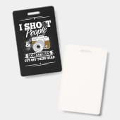 フォトグラファーが毎日人を連れて行く バッジ (表裏)