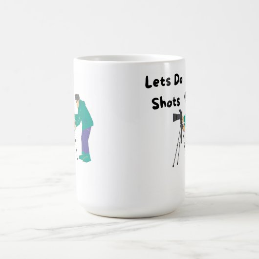 フォトグラファーでショットを実行 コーヒーマグカップ (中央)