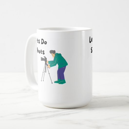 フォトグラファーでショットを実行 コーヒーマグカップ (正面左)