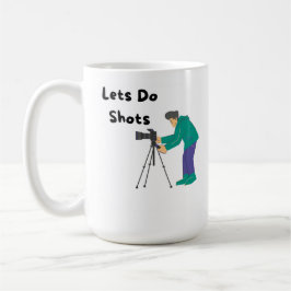 フォトグラファーでショットを実行 コーヒーマグカップ