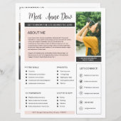 フォトグラファーについて自分のページテンプレート (正面/裏面)