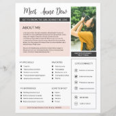 フォトグラファーについて自分のページテンプレート (正面)