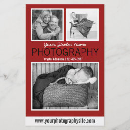 フォトグラファーによるビジネスの配布資料（3枚） チラシ