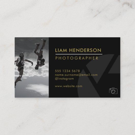 フォトグラファーによる名刺モダン撮影 名刺 (裏面)