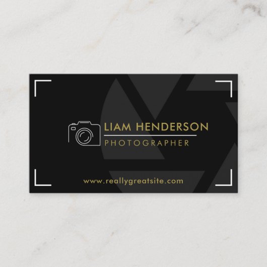 フォトグラファーによる名刺モダン撮影 名刺 (正面)