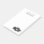 フォトグラファーのカメラからのノートパーソナライズされた ポストイット (アングル)