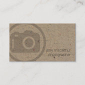 フォトグラファーのカメラアイコンフィルム撮影 名刺 (正面)