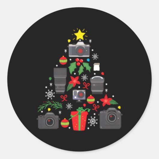 フォトグラファーのカメラオーナートツリー ラウンドシール (正面)