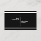 フォトグラファーのカメラブラック、白い目を引く 名刺 (裏面)