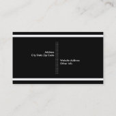 フォトグラファーのカメラブラック、白い目を引く 名刺 (裏面)