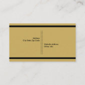 フォトグラファーのカメラブラック、金ゴールドの目を引く 名刺 (裏面)