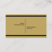 フォトグラファーのカメラブラック、金ゴールドの目を引く 名刺 (裏面)