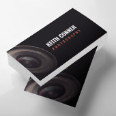 フォトグラファーのカメラレンズブラック 名刺