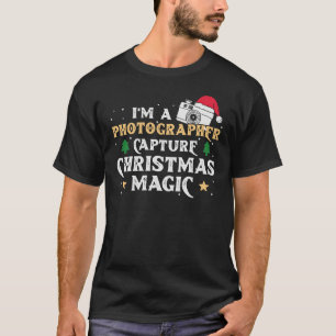 フォトグラファーのクリスマス魔法 Tシャツ