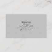 フォトグラファーのグレーのグラデーション 名刺 (裏面)