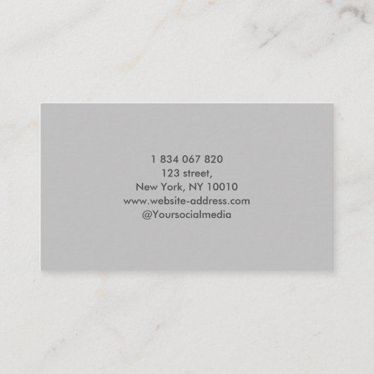 フォトグラファーのグレーのグラデーション 名刺 (裏面)