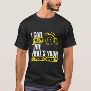 フォトグラファーのタイムスーパーパワーを凍結できる Tシャツ