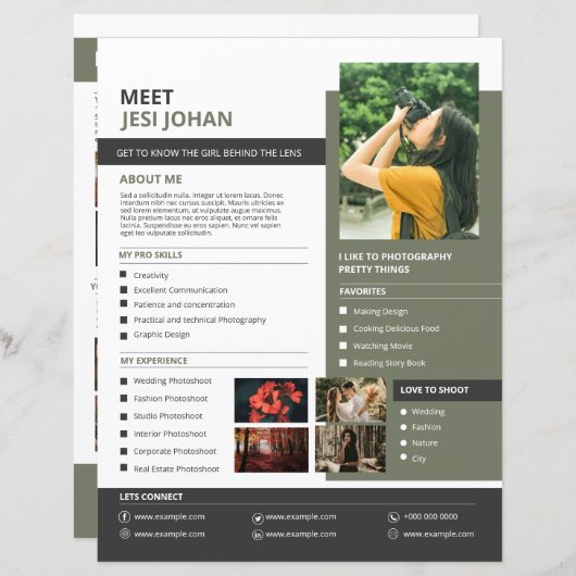 フォトグラファーのマイページ (正面/裏面)