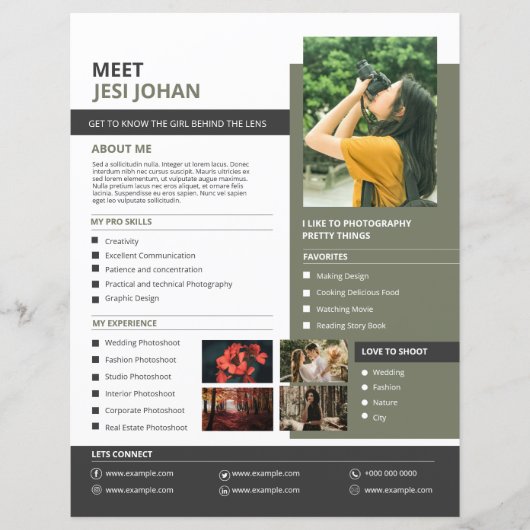 フォトグラファーのマイページ (正面)